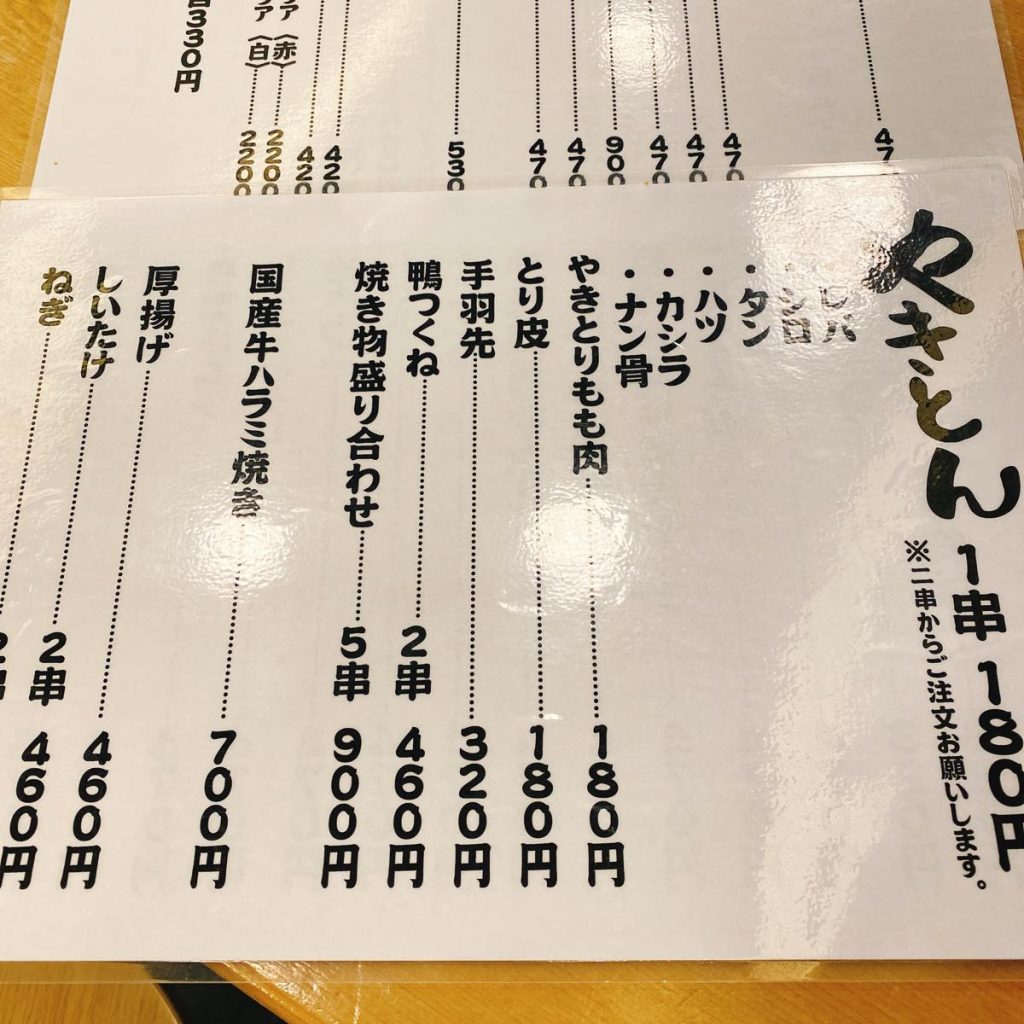 あべちゃん_メニュー