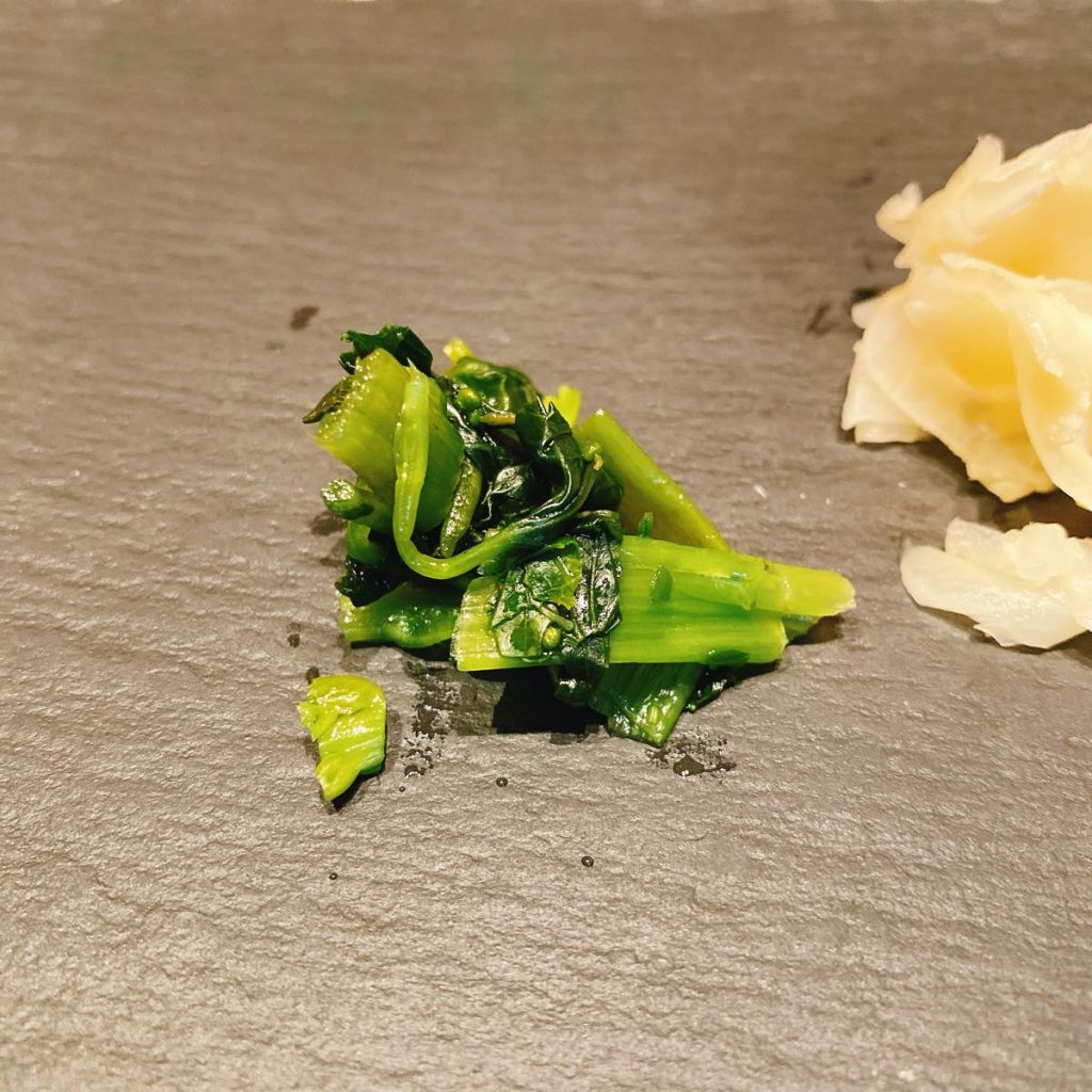 sushitokyoten_葉わさびの漬物