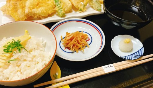 Tempura set lunch at Fugu restaurant, Akasaka Itsumi
