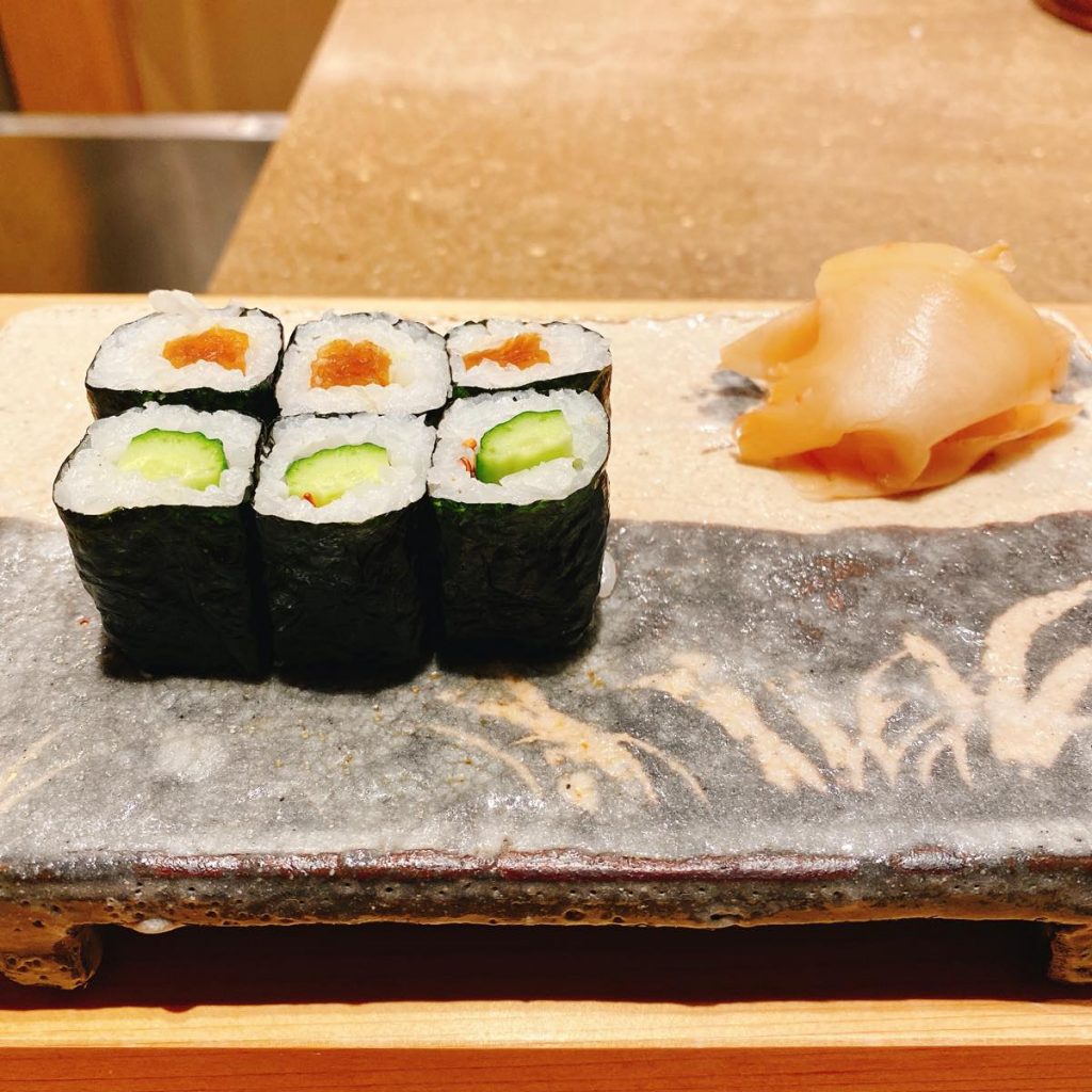 六本木ヒルズの高級鮨店「鮨みつ川」の平日限定ランチ 16 鮨みつ川_巻物