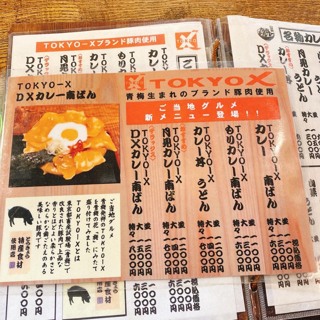 青梅にあるビジュアル系カレーうどんのおみせ「根岸屋」 9 根岸屋_メニュー