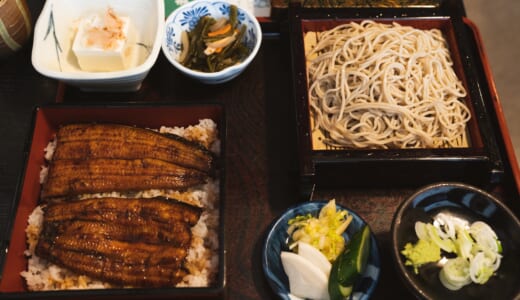 小金井の蕎麦屋「田吾作」でうな重＋蕎麦！
