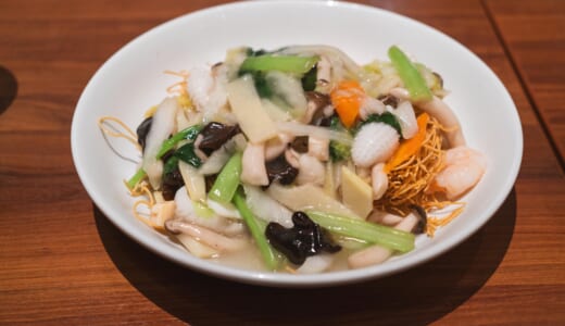 赤坂Bizタワーの中華「梅梅」で海鮮五目かた焼きそば