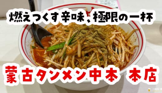 上板橋の聖地・蒙古タンメン中本！うまいぞ！「北極の炎」で辛旨体験