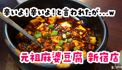 そんな全然言うほど辛くないやん！新宿西口『元祖麻婆豆腐 新宿店』の麻婆豆腐