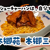 両方食べたい、けど入らない。閃いた本郷三丁目『本郷苑』の半チャーシュー炒飯。